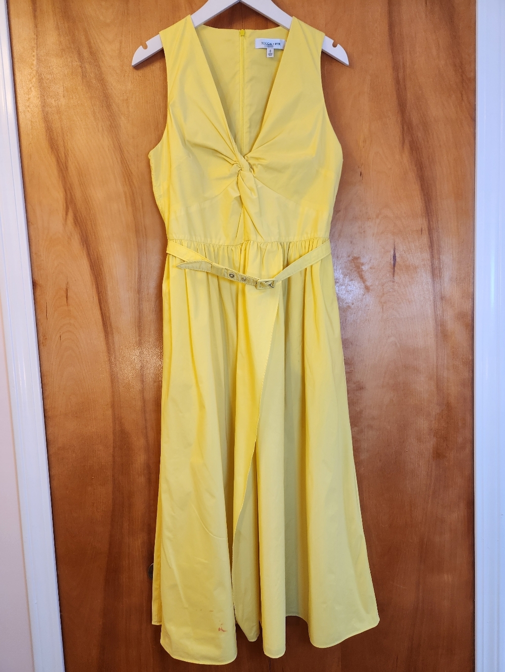 Toccin Women's Twist Front Dress in Yellow, Size 8, $445 - Picture 6 of 15
